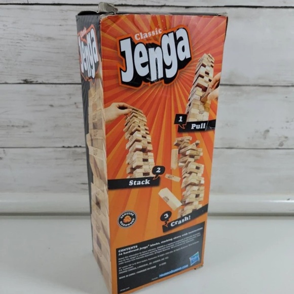 Hasbro Classic Jenga - Orange and Brown - Picture 2 of 2